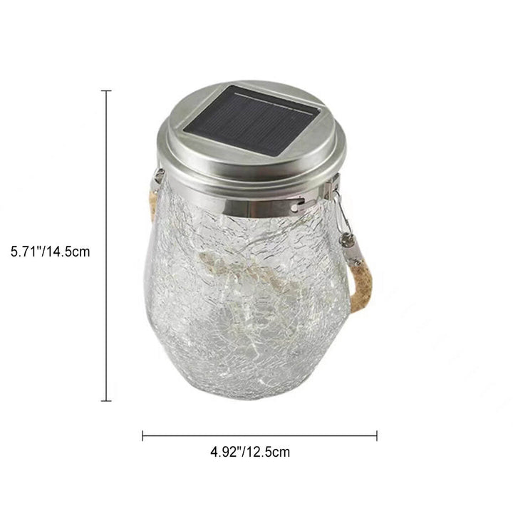 Contemporary Creative Crackle Glass Bottle Star Decor LED Solar String Light For Outdoor Patio | Stornfield
