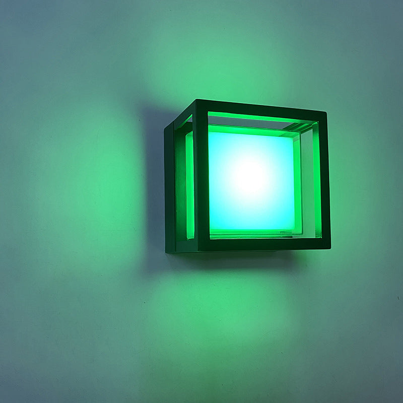 Modern Minimalist Waterproof Square Aluminum Acrylic LED Outdoor Wall Sconce Lamp For Garden | Stornfield