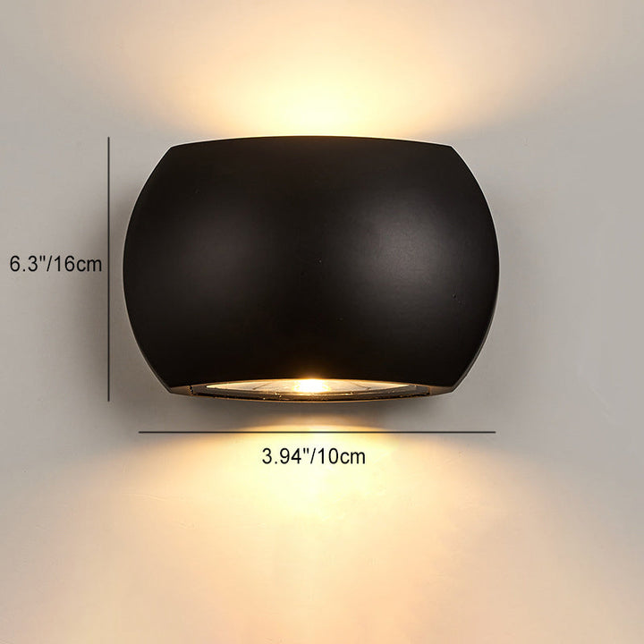 Contemporary Industrial Semicircle Aluminum LED Outdoor Wall Sconce Lamp For Garden | Stornfield