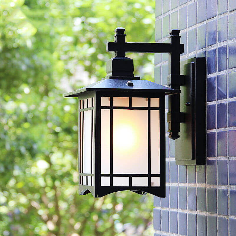 Modern Waterproof Solar Aluminum Chinese Pavilion Shape 1-Light Wall Sconce Lamp | Stornfield