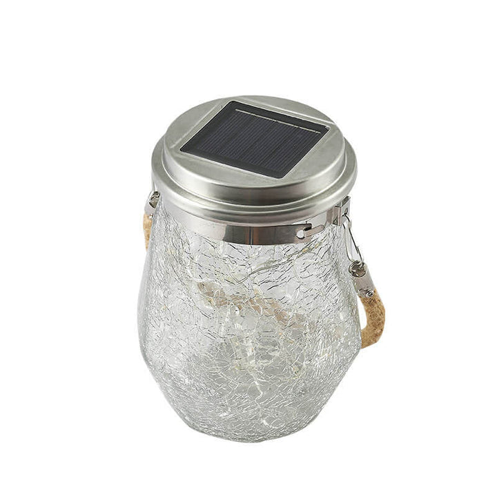 Contemporary Creative Crackle Glass Bottle Star Decor LED Solar String Light For Outdoor Patio | Stornfield