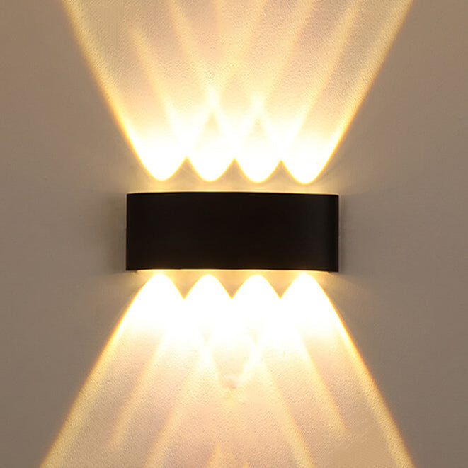 Modern Outdoor Arc Up and Down Spotlight LED Outdoor Waterproof Wall Sconce Lamp | Stornfield