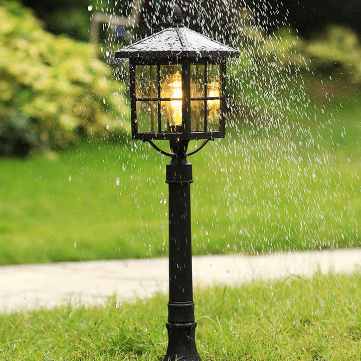Industrial Solar Waterproof Die-Cast Aluminum Glass 1-Light Outdoor Lawn Landscape Light | Stornfield