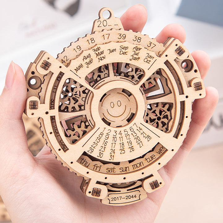 Wooden Mechanical Gear Perpetual Calendar Model Kits | Stornfield