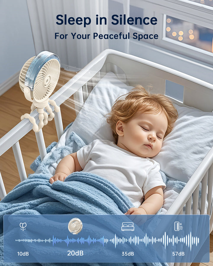 Misting Stroller Fan – Portable Baby Fan with Spray | Stornfield