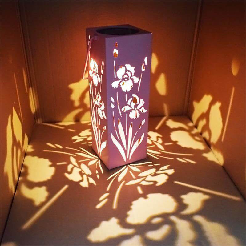 Stornfield | Rose Solar Butterfly Pattern Hollow Column Waterproof LED Outdoor Decorative Lamp