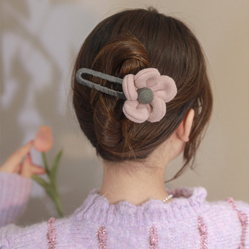 Elegant Plush Flower Hairpins Stornfield
