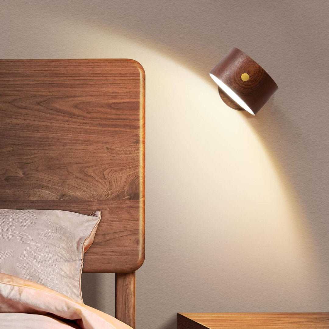Stornfield | Simple Wooden USB Rechargeable Magnetic Touch LED Wall Sconce Night Light