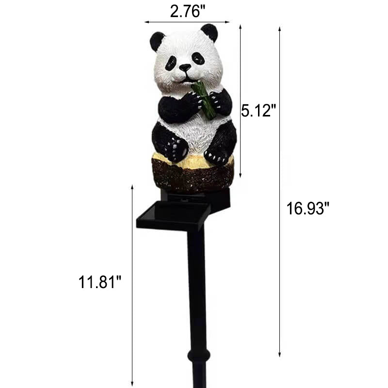 Stornfield | Waterproof Patio Decoration Solar Resin Panda Floor Light