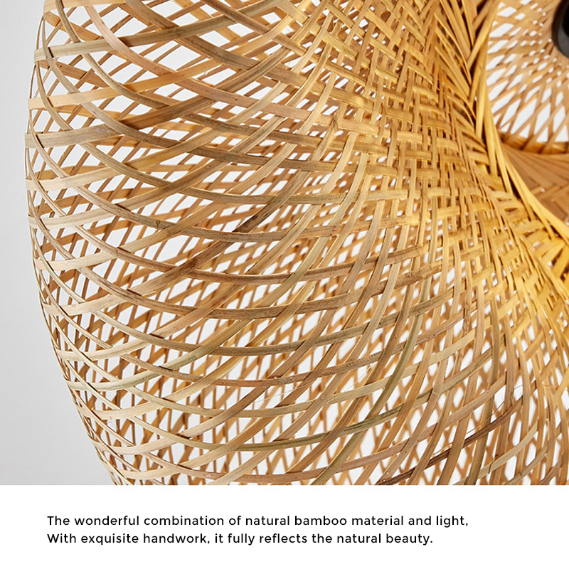 Stornfield | Bamboo Woven Rattan - Pendant Light - LED - Light
