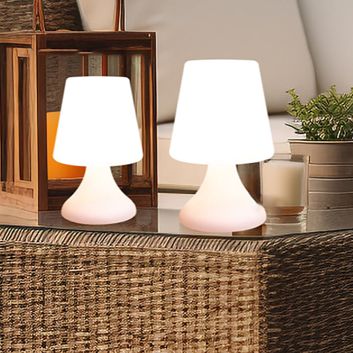 Modern Minimalist PE Cup Shape USB LED Table Lamp Night Light For Outdoor Patio | Stornfield