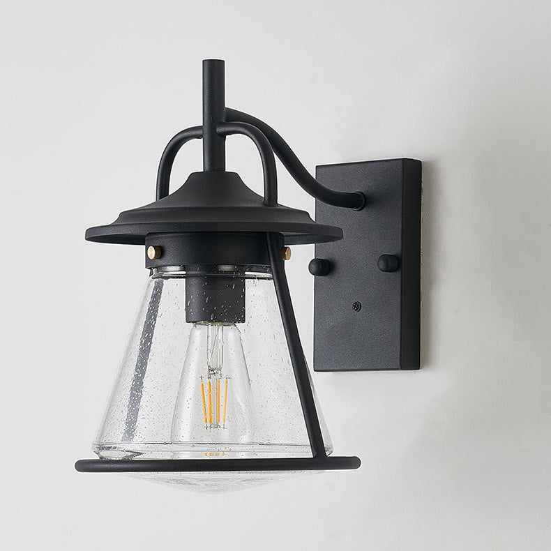 Waterproof Glass Cone Shade 1-Light Outdoor Wall Sconce Lamp | Stornfield