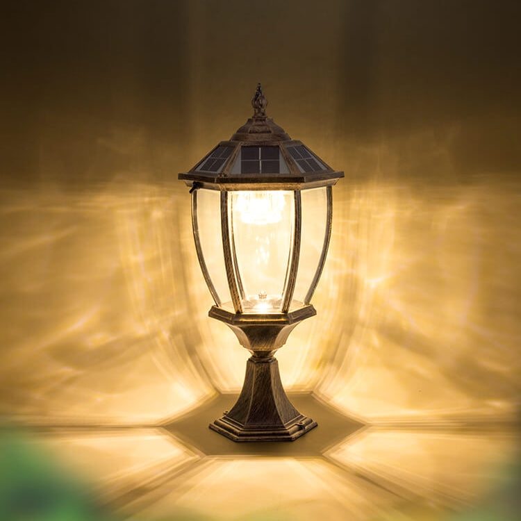 Outdoor Solar Waterproof Aluminum Glass 1-Light Lawn Landscape Light | Stornfield