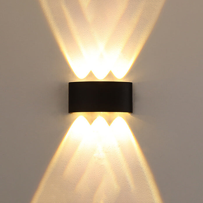Modern Outdoor Arc Up and Down Spotlight LED Outdoor Waterproof Wall Sconce Lamp | Stornfield