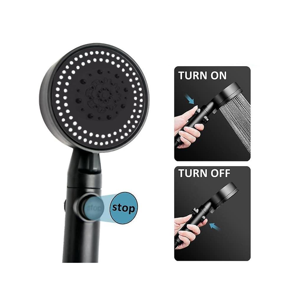 Shower head with 5 functions - black | Stornfield