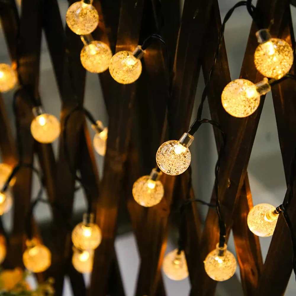 Solar string lights with ball lights - 5M-20 LED / 7M-50 LED / 12M-100 LED | Stornfield