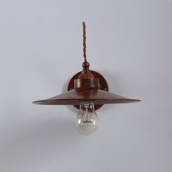 Contemporary Industrial Waterproof Metal Plate Bowl 1-Light Wall Sconce Lamp For Outdoor Patio | Stornfield