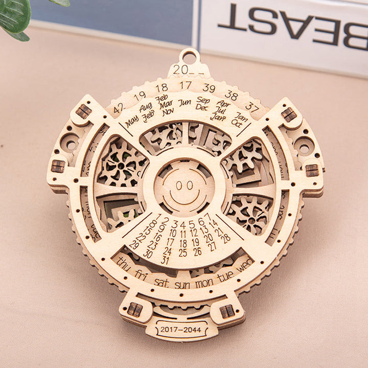 Wooden Mechanical Gear Perpetual Calendar Model Kits | Stornfield
