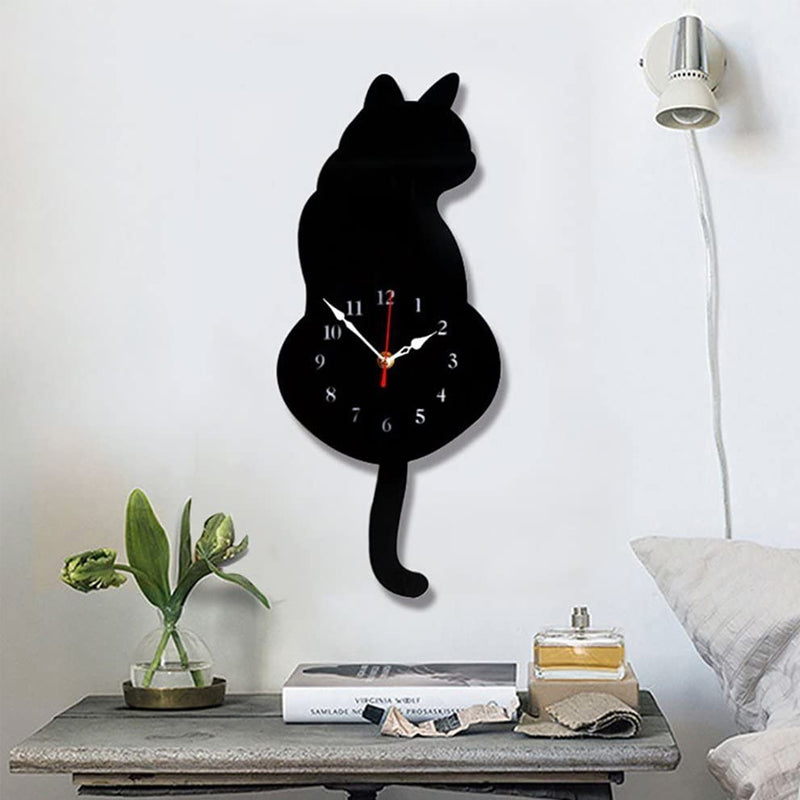 Nordic Cat Wagging Tail Wall Clock | Stornfield