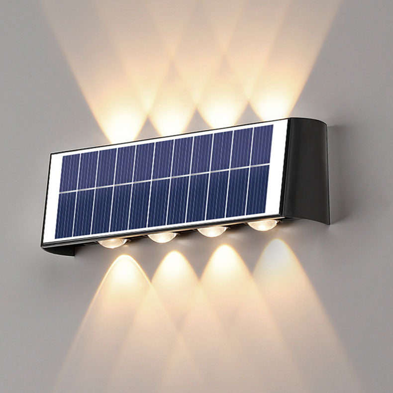 Stornfield | Simplicité Moderne Lampe Murale LED Rectangulaire ABS PMMA Étanche Solaire Pour Patio Extérieur
