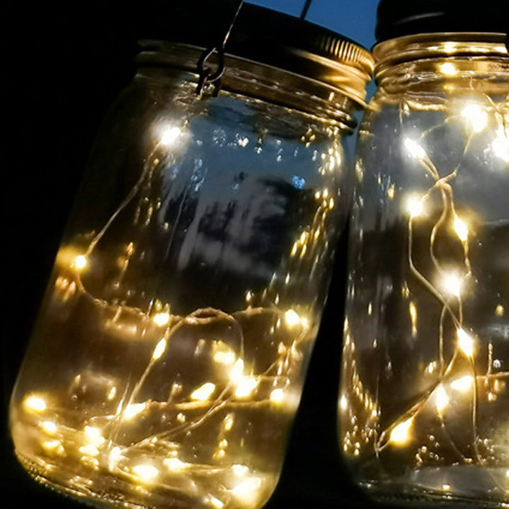Modern Art Deco Waterproof Solar Glass Stainless Steel Copper Wire Star LED String Lights Outdoor Lighting For Garden | Stornfield