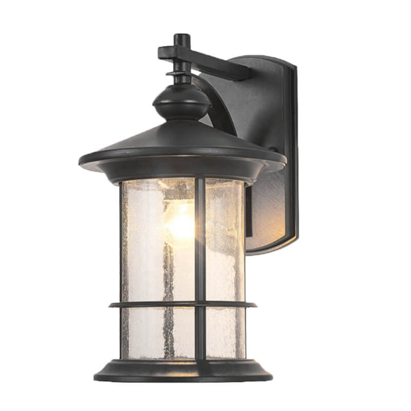 Industrial Vintage Bubble Glass Column 1-Light Outdoor Waterproof Wall Sconce Lamp | Stornfield
