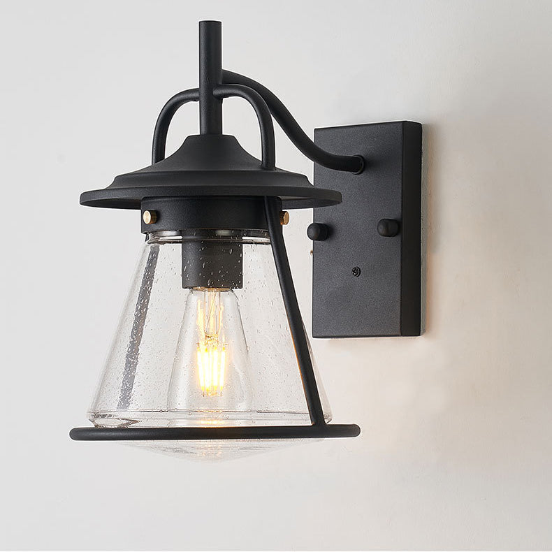 Waterproof Glass Cone Shade 1-Light Outdoor Wall Sconce Lamp | Stornfield