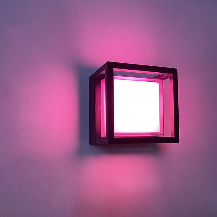 Modern Minimalist Waterproof Square Aluminum Acrylic LED Outdoor Wall Sconce Lamp For Garden | Stornfield