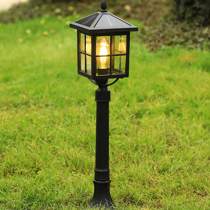 Industrial Solar Waterproof Die-Cast Aluminum Glass 1-Light Outdoor Lawn Landscape Light | Stornfield