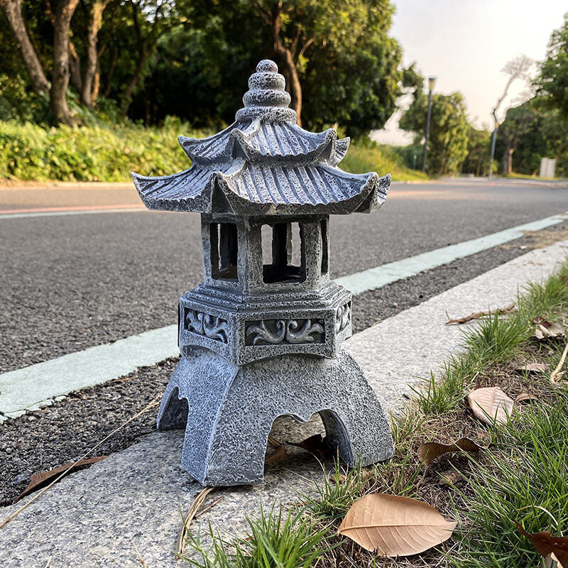 Retro Decorative Solar Tower Resin LED Outdoor Landscape Lighting | Stornfield