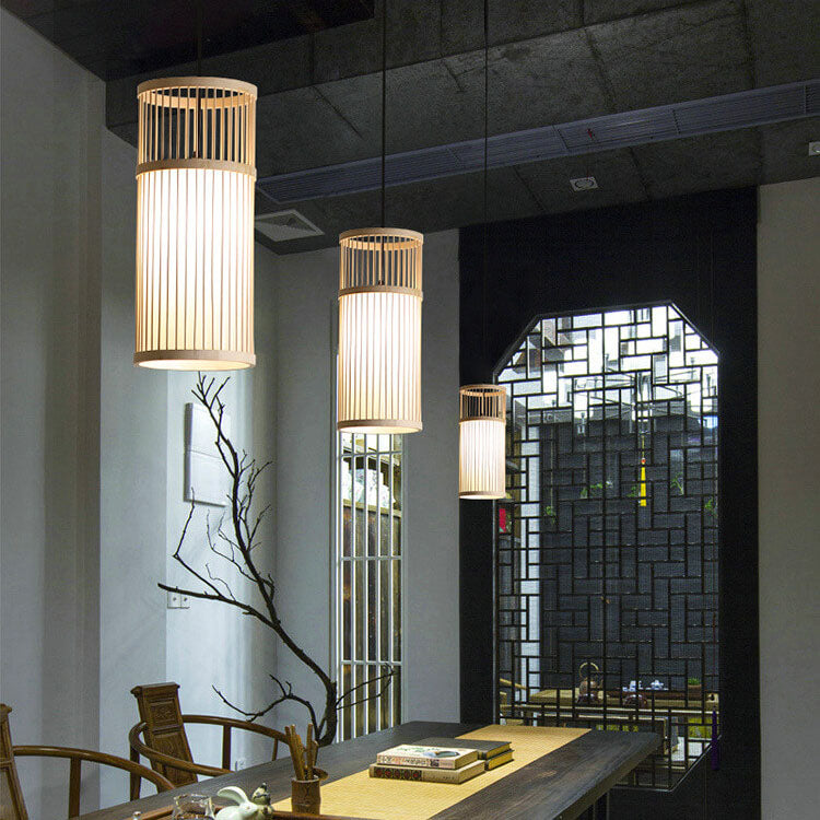 Stornfield | Zen Bambora Pendant Light | Hand-Woven Bamboo Lantern | Japanese Design | Natural Elegance