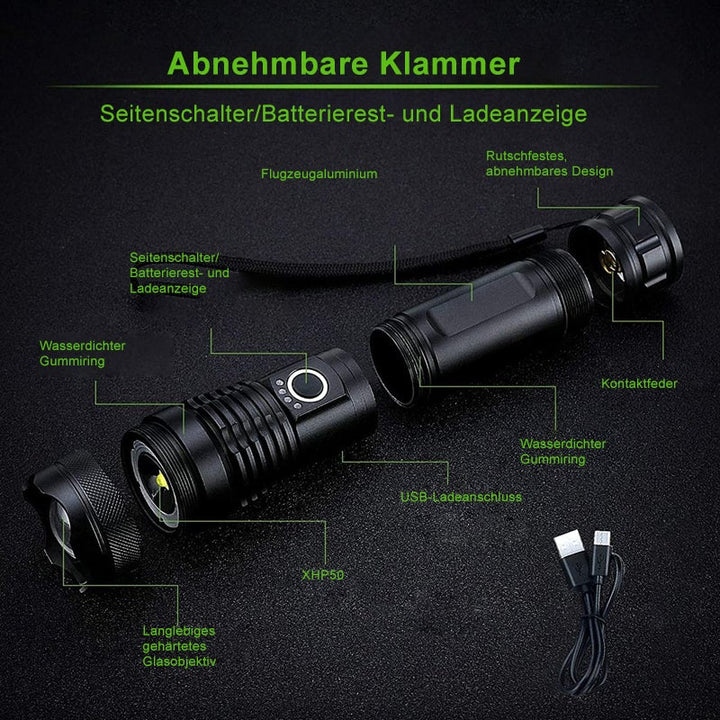 Stornfield | Waterproof Military Laser Flashlight