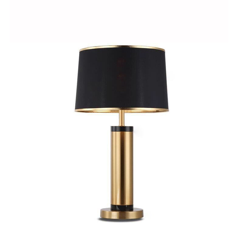 Stornfield | Lampe de table en fer cylindrique moderne et transitionnelle à 1 ampoule pour le salon