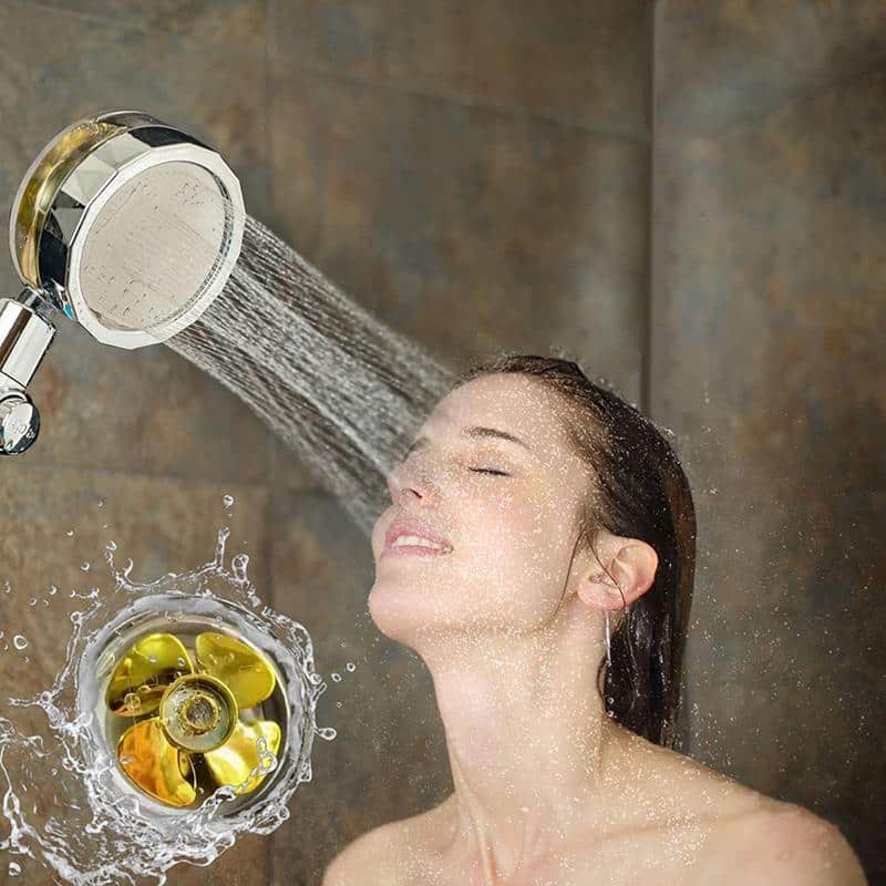 Shower head with high pressure - adjustable 360° rotating design - up to 40% water savings | Stornfield