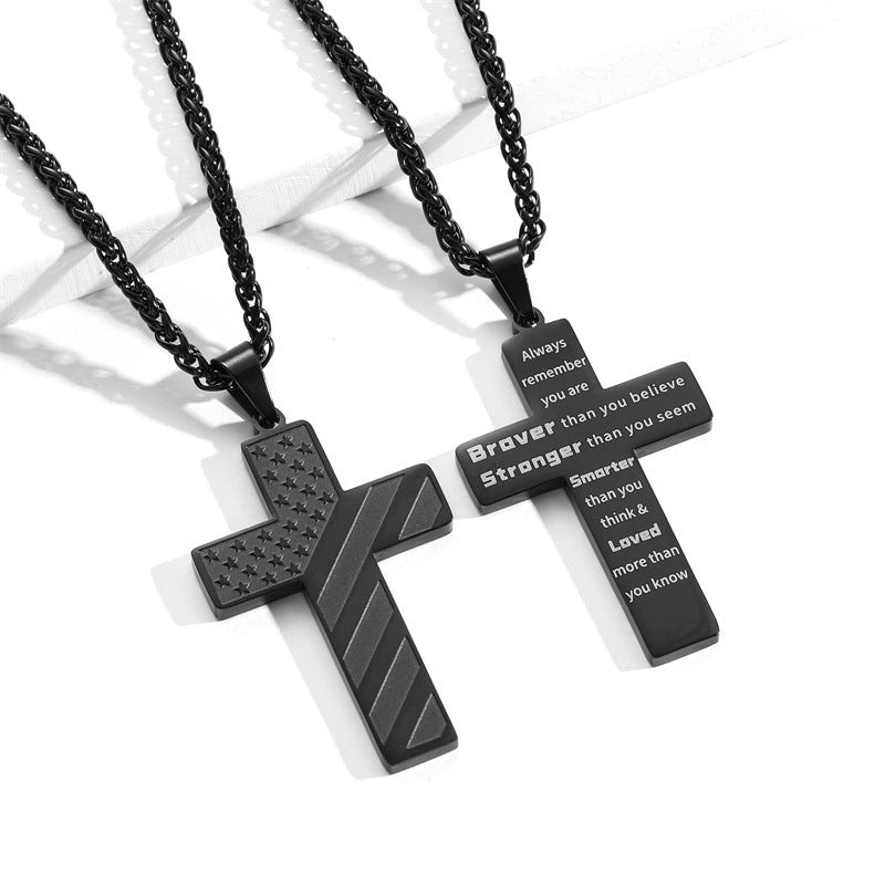 Stornfield | IronPride Cross American Flag Cross Necklace