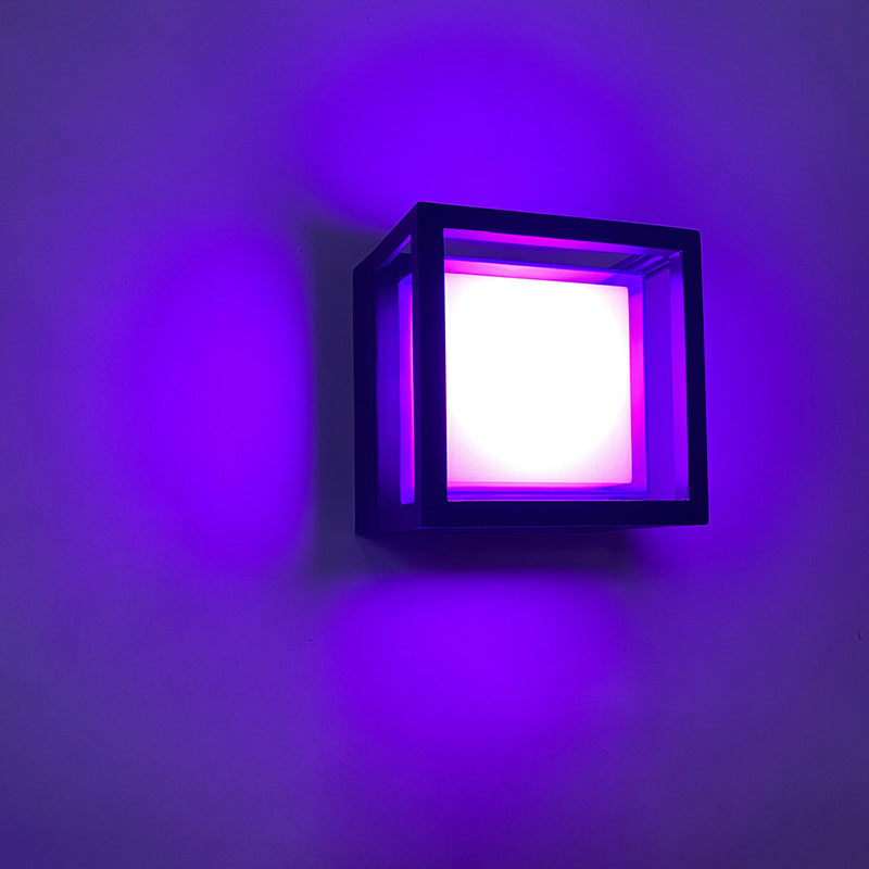 Modern Minimalist Waterproof Square Aluminum Acrylic LED Outdoor Wall Sconce Lamp For Garden | Stornfield