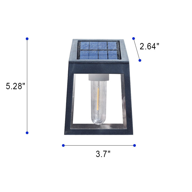 Modern Square Plastic Solar LED Outdoor Waterproof Garden Landscape Wall Sconce Lamp | Stornfield