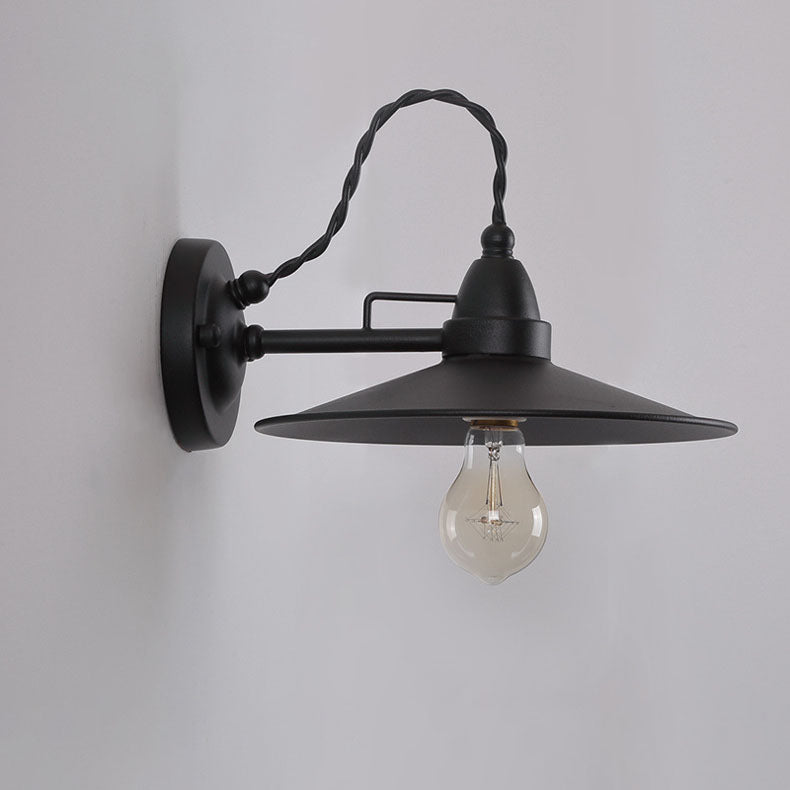 Contemporary Industrial Waterproof Metal Plate Bowl 1-Light Wall Sconce Lamp For Outdoor Patio | Stornfield
