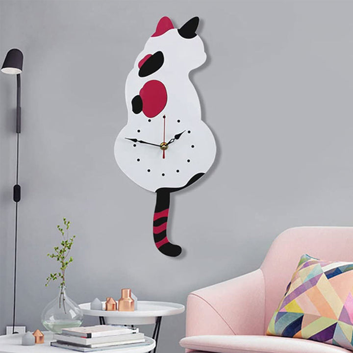 Nordic Cat Wagging Tail Wall Clock | Stornfield