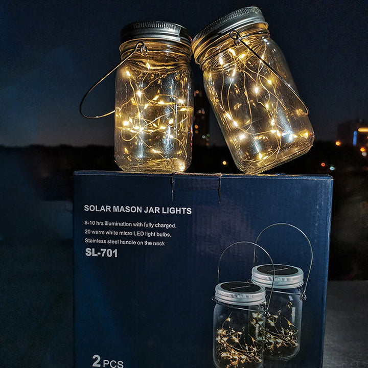 Modern Art Deco Waterproof Solar Glass Stainless Steel Copper Wire Star LED String Lights Outdoor Lighting For Garden | Stornfield