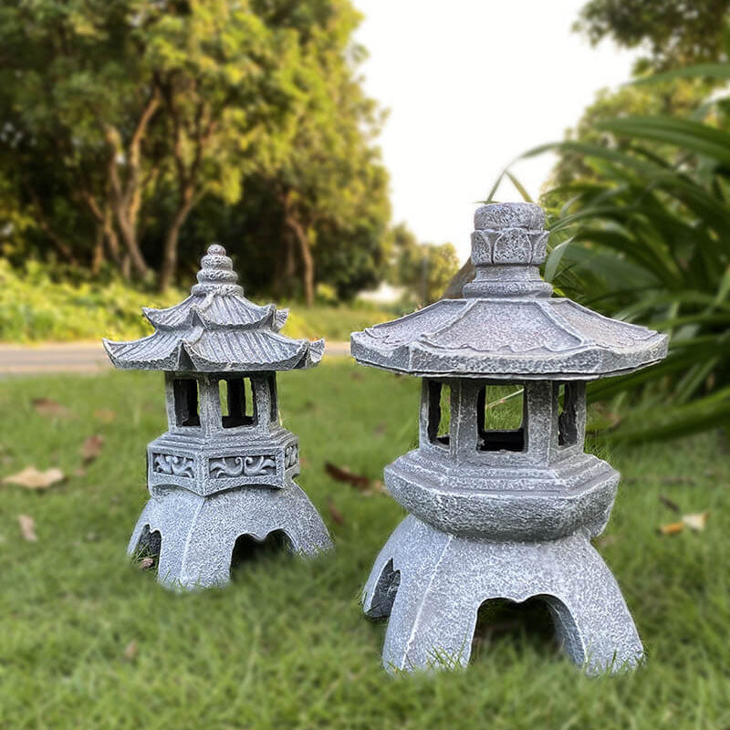 Retro Decorative Solar Tower Resin LED Outdoor Landscape Lighting | Stornfield