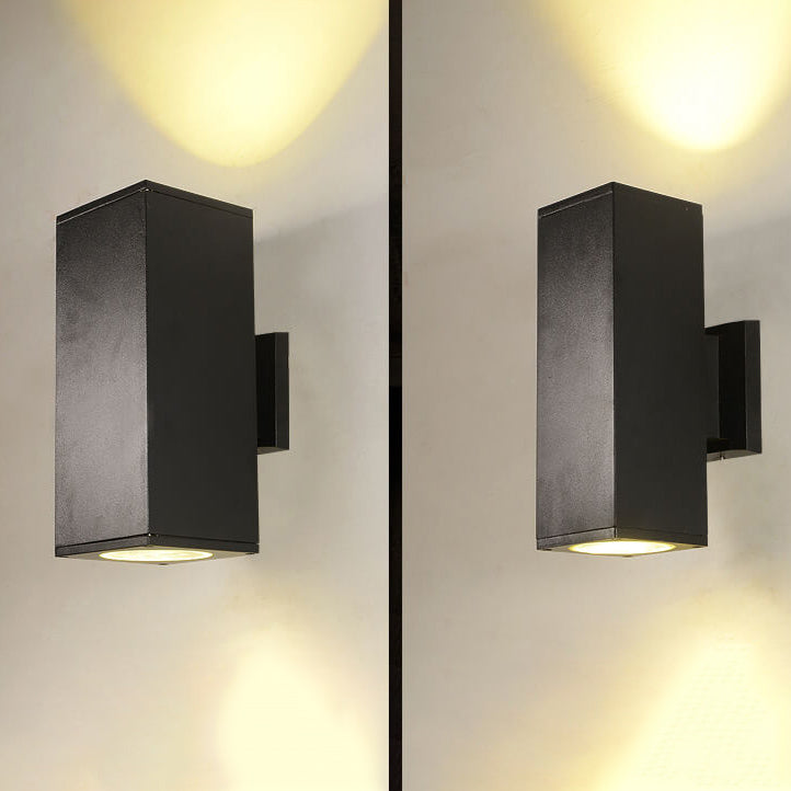 Modern Minimalist Square Column LED Luminous Outdoor Waterproof Wall Sconce Lamp | Stornfield