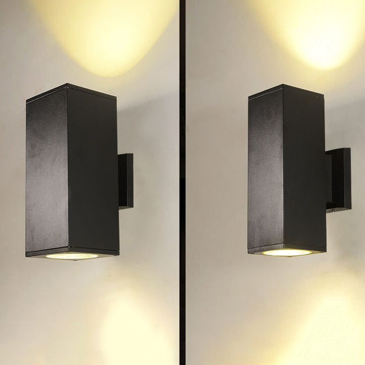 Modern Minimalist Square Column LED Luminous Outdoor Waterproof Wall Sconce Lamp | Stornfield