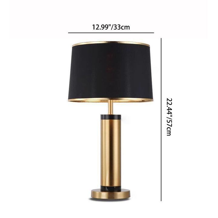 Stornfield | Lampe de table en fer cylindrique moderne et transitionnelle à 1 ampoule pour le salon