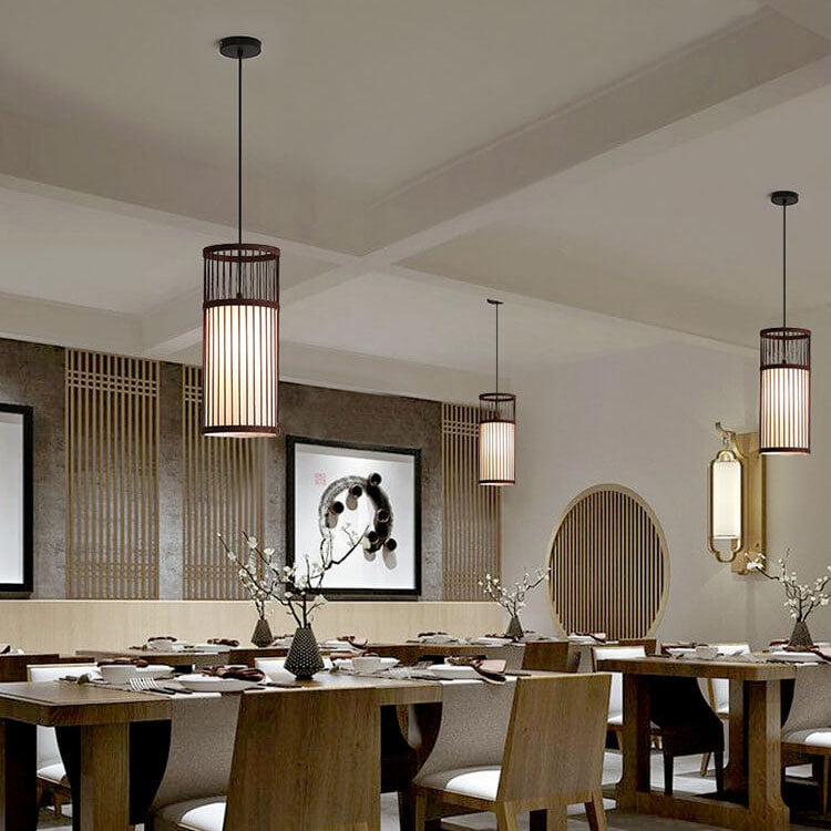 Stornfield | Zen Bambora Pendant Light | Hand-Woven Bamboo Lantern | Japanese Design | Natural Elegance