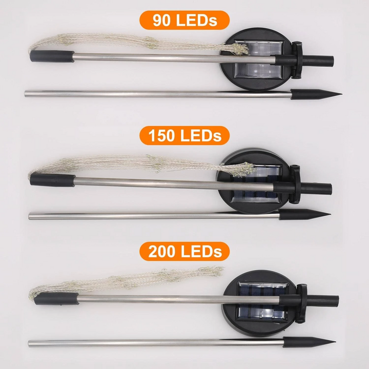Stornfield | 4 Pieces Solar Firework Garden Lights - Weatherproof LED Decorative Lighting, Solar Powered for Garden and Patio