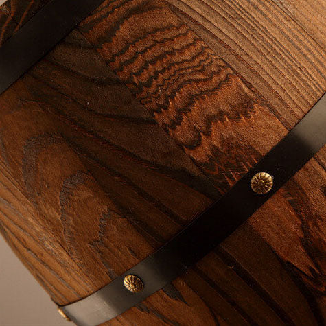 Stornfield | BarrelGlow Vintage Luster Pendant | Wooden Wine Barrel Design | 1-Light | Rustic Lighting