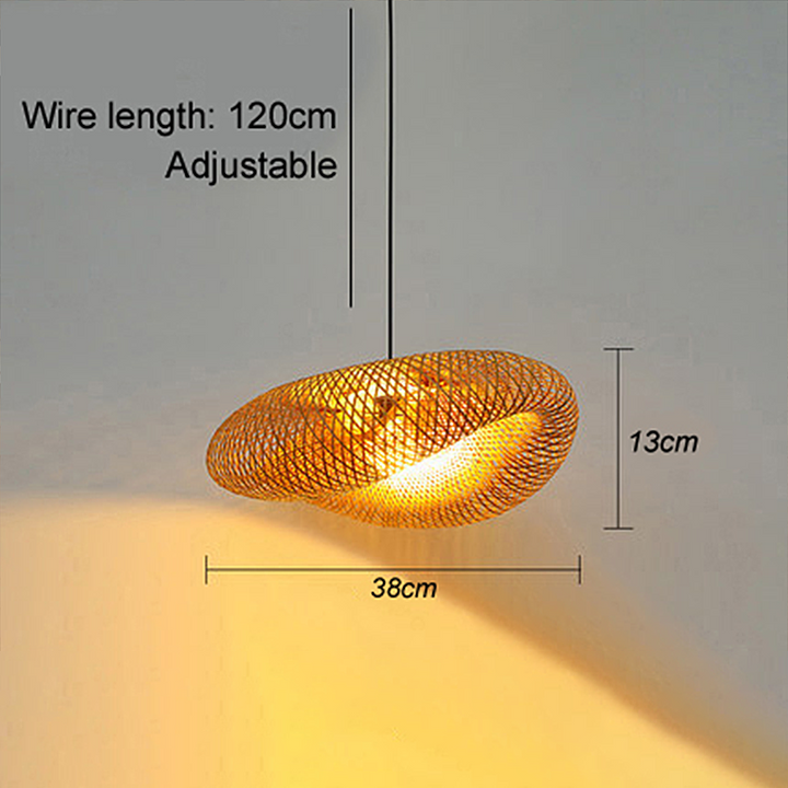 Stornfield | Bamboo Woven Rattan - Pendant Light - LED - Light