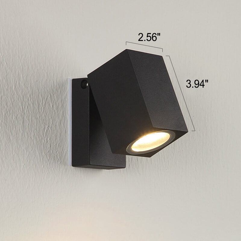 Modern Outdoor Waterproof Square Spotlight Adjustable Angle LED Garden Wall Sconce Lamp | Stornfield