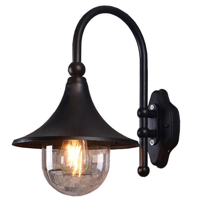 Retro Minimalist Trumpet Waterproof 1-Light Wall Sconce Lamp | Stornfield